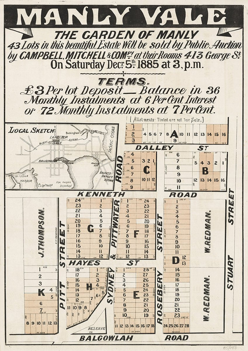 Dalley St, Kenneth Rd, Hayes St, Balgowlah Rd, Pitt St, Sydney & Pittwater Rd, Rosebery St, Stuart St, Manly Vale NSW 1885