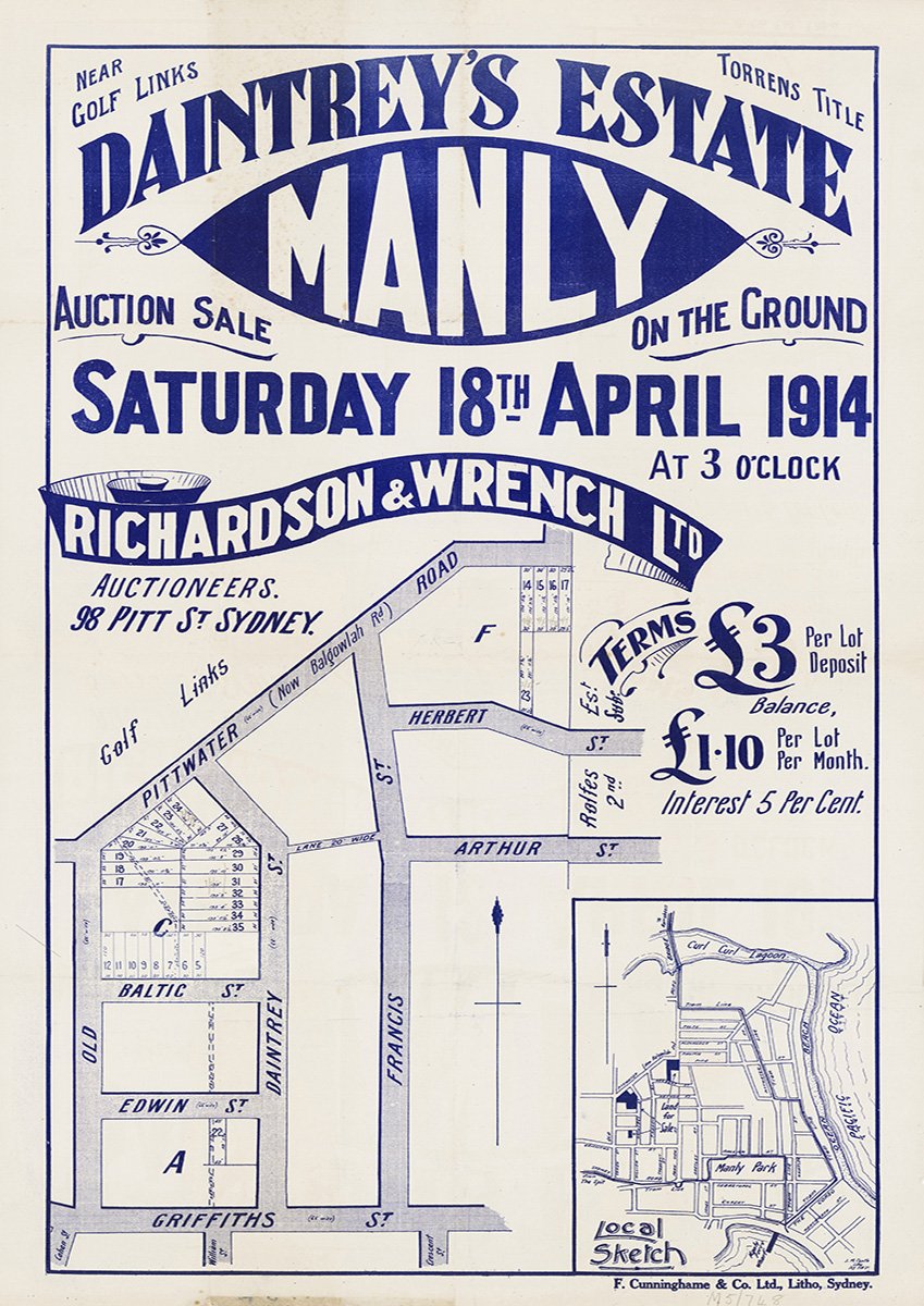 Old Pittwater Rd, Herbert St, Arthur St, Francis St, Daintrey St, Baltic St, Edwin St, Griffiths St, Manly NSW 1914