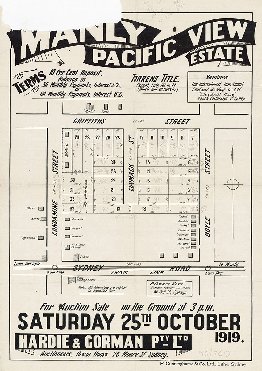 Sydney Rd, Condamine Rd, Griffiths St, Boyle St, Cormack St, Balgowlah NSW 1919