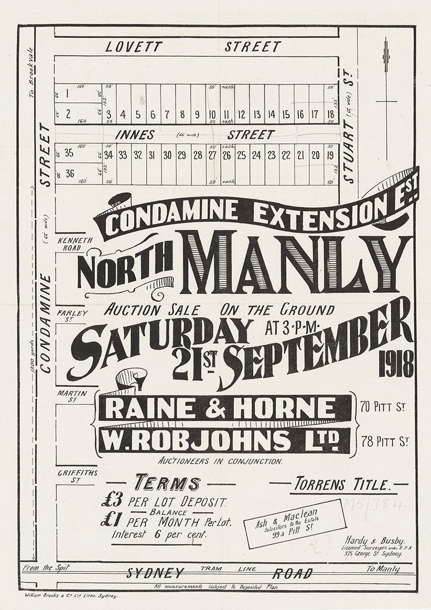 Condamine St, Lovett St, Stuart St, Innes St, Sydney Rd, Kenneth Rd, Farley St, Martin St, Griffiths St, North Manly NSW 1918