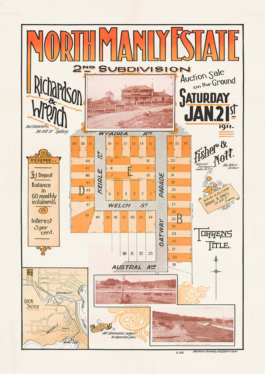 Keirle St, Wyadra Ave, Welch St, Oatway Parade, Austral Ave, North Manly NSW 1911