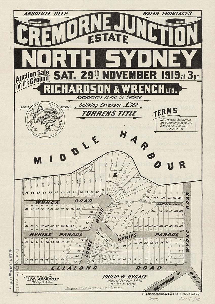 Wonga Rd, Ryries Pde, Ellalong Rd, Lodge Rd, Wyong Rd, Macpherson St, Mosman, Cremorne NSW 1919