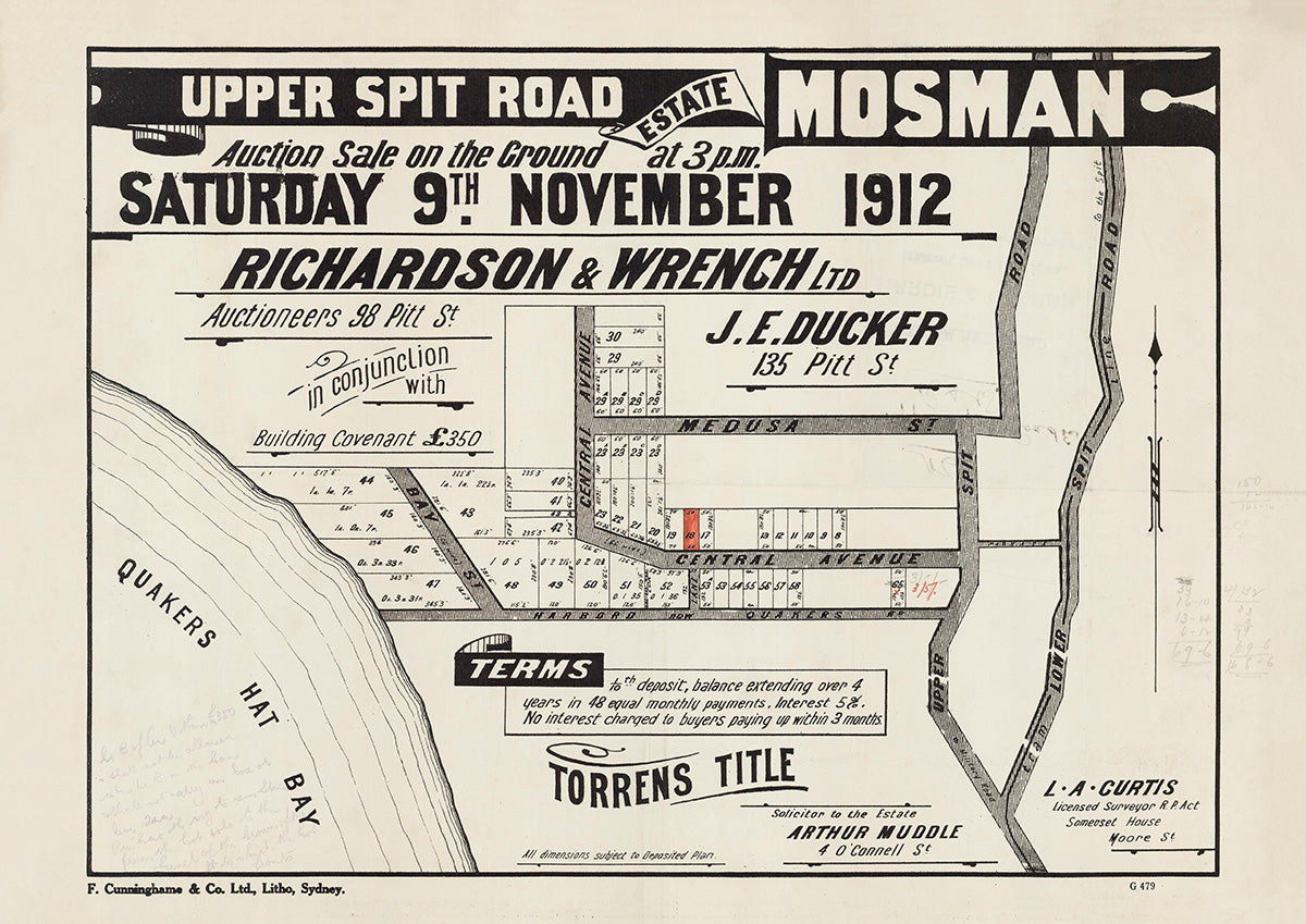 Bay St, Harbour Quakers Rd, Upper Spit Rd, Lower Spit Rd, Medusa St, Central Ave, Mosman, Beauty Point, NSW 1912