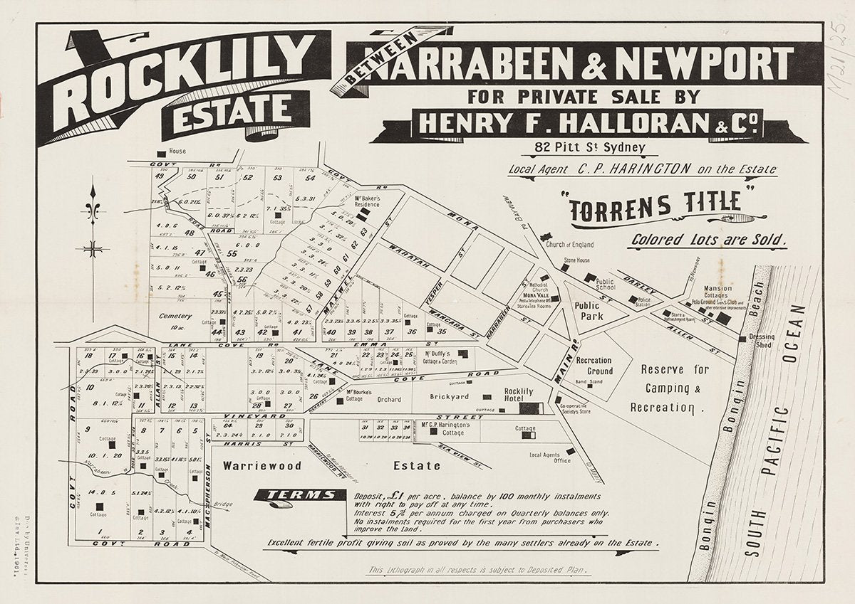 Govt Rd, Macpherson St, Vineyard St, Main Rd, Darley St, Mona St, Waratah St, Wangara St, Maxwel St, Allan St, Emma St, WaratahSt, Narrabeen St, Sea View St, Lane Cove Rd, Herbert St, Warriewood Rd, Wangara St, Vesper St, Mona Vale NSW