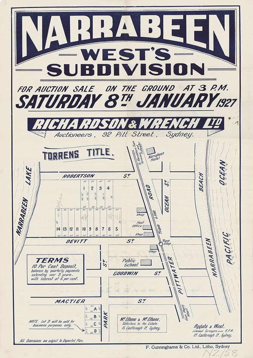 Robertson St, Devitt St, Goodwin St, Mactier St, Park St, Pittwater Rd, Ocean St, Narrabeen NSW 1927