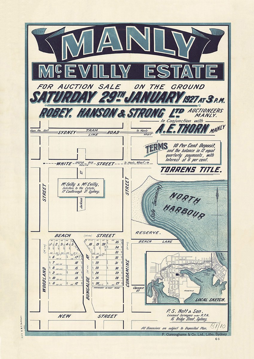 Woodland St, Beach St, Condamine St, New St, Bungaloe Ave, White St, Sydney Rd, Beach Ln, Clarence St, Balgowlah NSW 1927