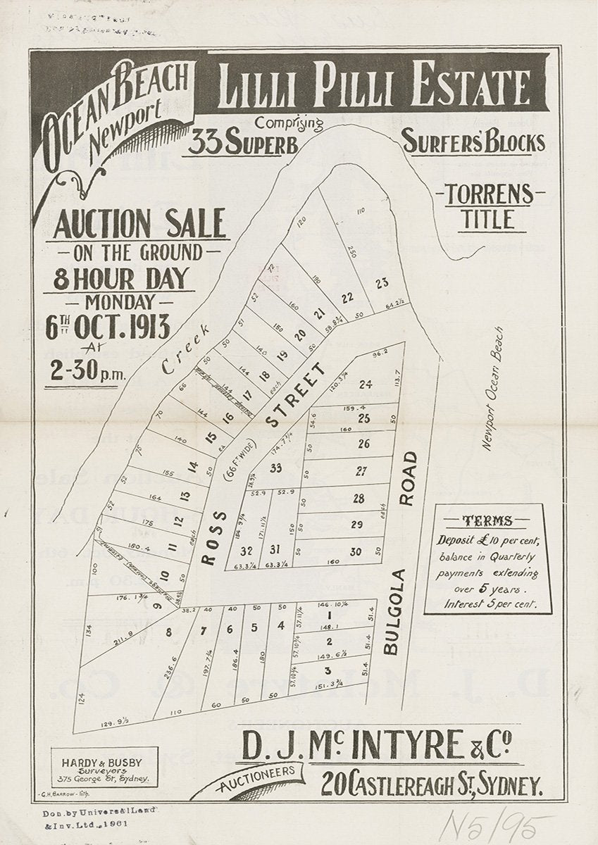 Ross St, Bulgola Rd, Myola Rd, Newport NSW 1913