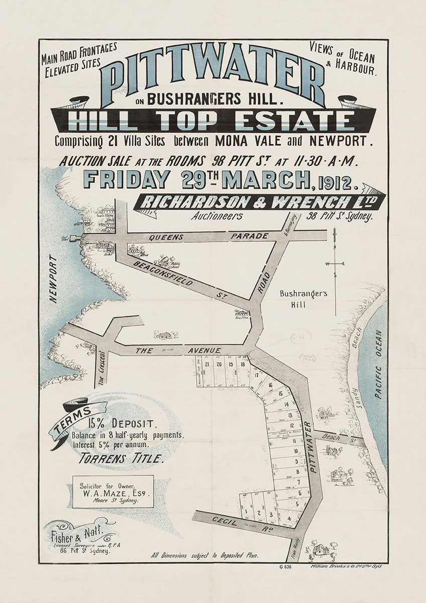 Queens Pde, Beaconsfield St, The Avenue, Pittwater Rd, Cecil Rd, Beach St, Barrenjoey Rd, The Crescent, Newport NSW 1912