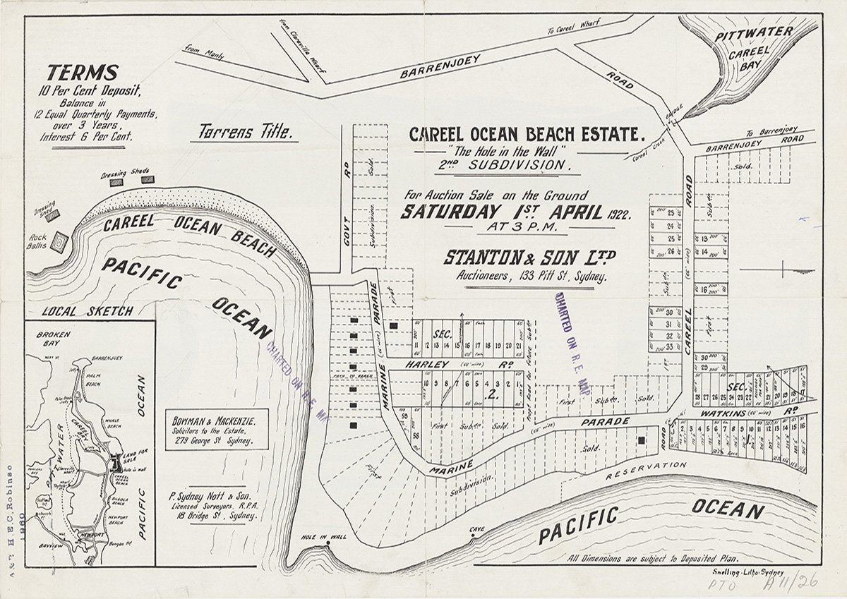 Marine Pde, Harley Rd, Watkins Rd, Careel Rd, Barranjoey Rd, Avalon Beach NSW 1922