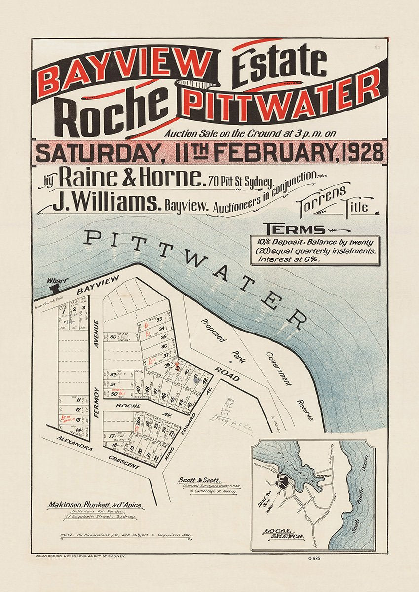 Bay View Rd, Fermoy Ave, Roche Ave, King Edward Ave, Alexandra Cres, Pittwater Rd, Bayview Rd, Bayview NSW 1928