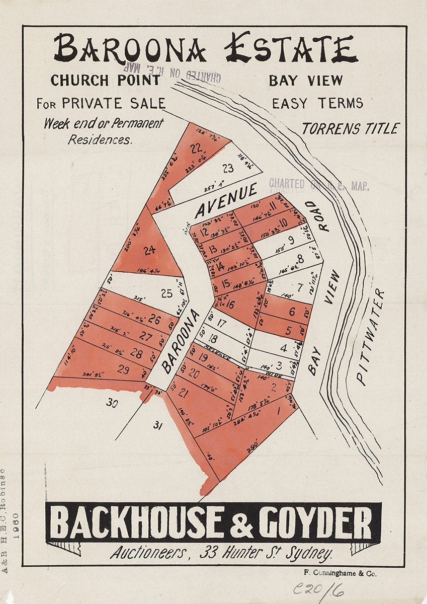 Bay View Rd, Pittwater Rd, Baroona Ave, Baroona Rd, Church Point NSW