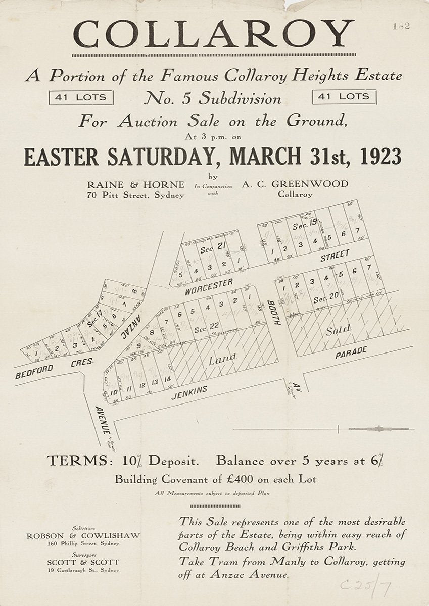 Jenkins Pde, Worcester St, Anzac Ave, Bedford Cres, Booth Ave, Jamieson Pde, Ocean Grove, Collaroy NSW 1923