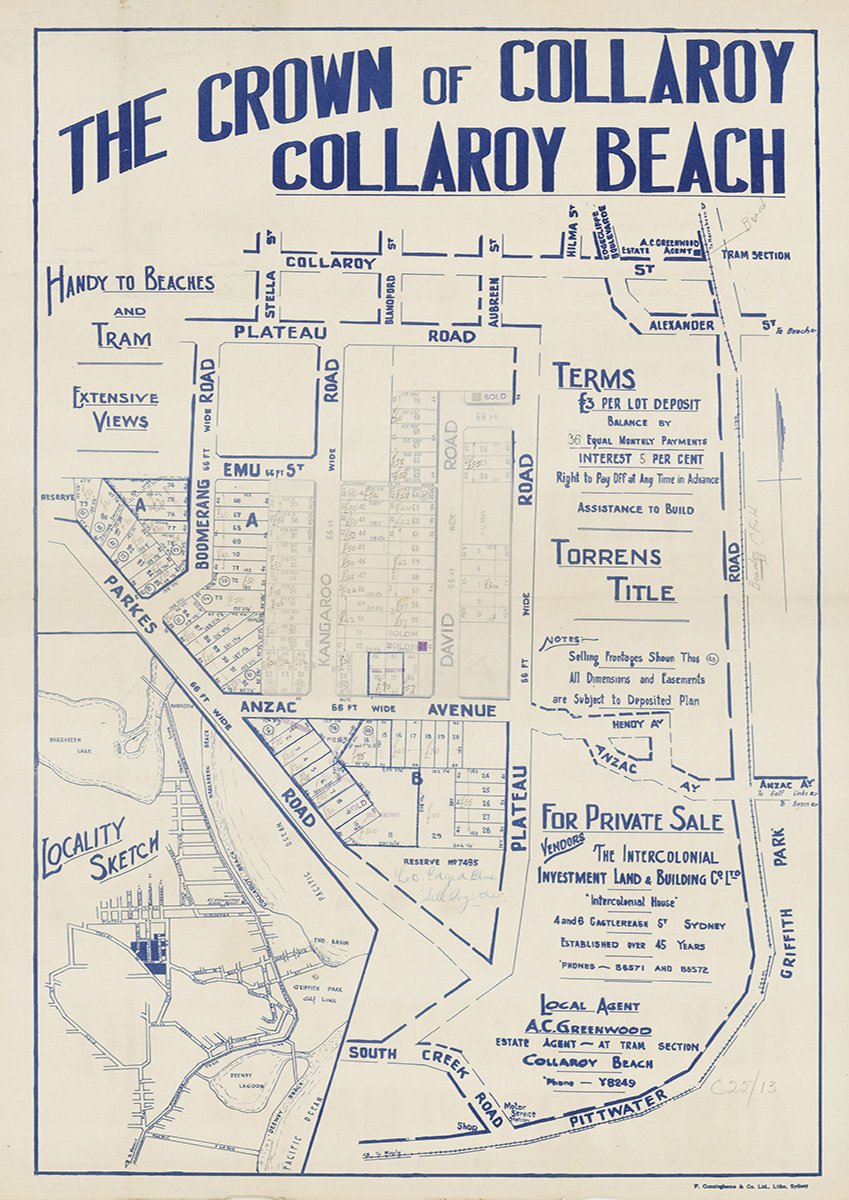 Plateau Rd, Parkes Rd, Anzac Ave, Boomerang Rd, Emu St, Pittwater Rd, Kangaroo Rd, Stella St, South Creek Rd, Hendy Ave, David Rd, Blandford St, Aubreen St, Hilma St, Edgecliffe Bvd, Edgecliffe Boulevarde, Alexander St, Collaroy Plateau NSW