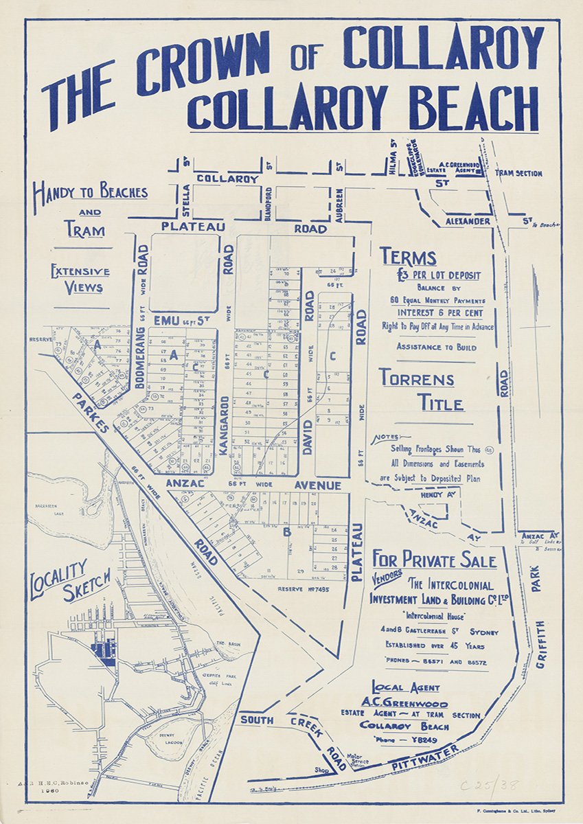 Parkes Rd, Boomerang Rd, Emu St, Kangaroo Rd, Anzac Ave, David Rd, Plateau Rd, Collaroy St, Stella St, Blandford St, South Creek Rd, Pittwater Rd, Alexander St, Hilma St, Aubreen St, Edgecliffe Bvd, Edgecliffe Boulevarde, Collaroy Plateau NSW