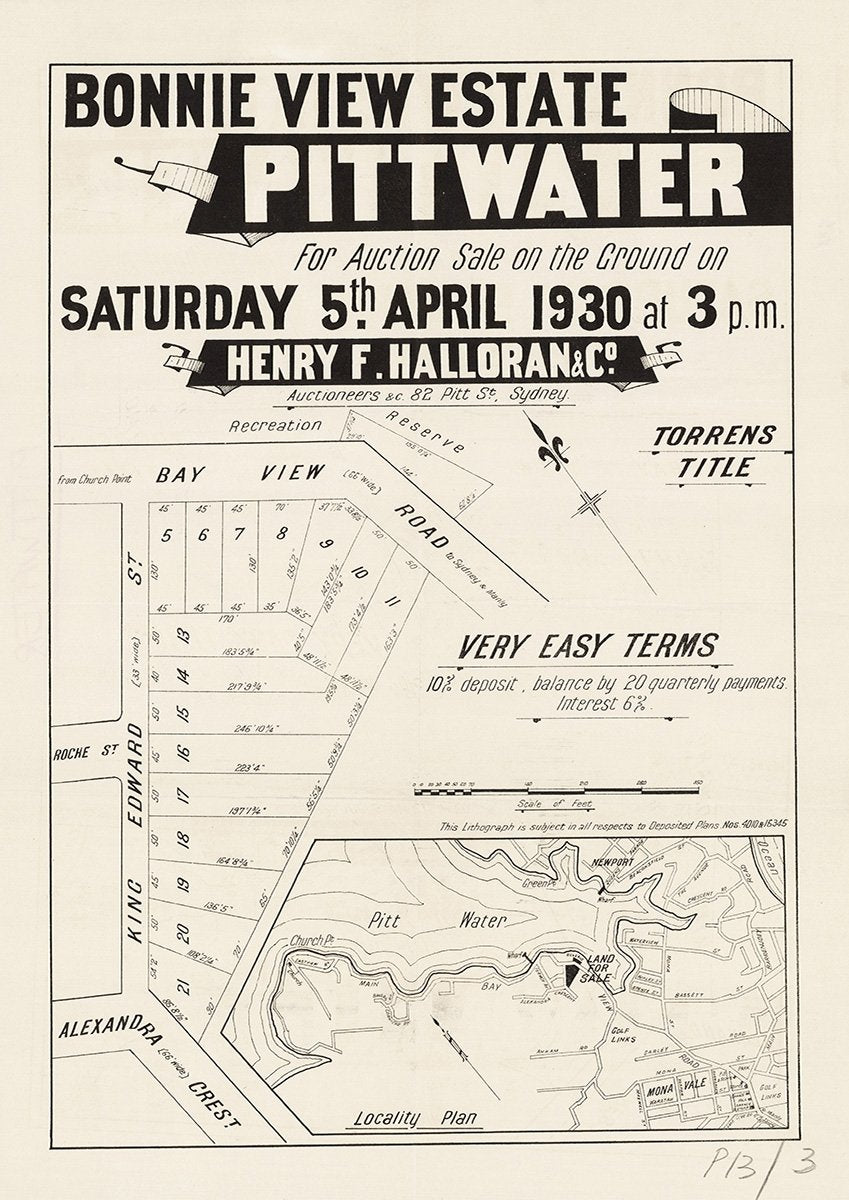 King Edward St, Bay View Rd, Pittwater Rd, Alexandra Cres, Roche St, Bayview, Pittwater NSW 1930