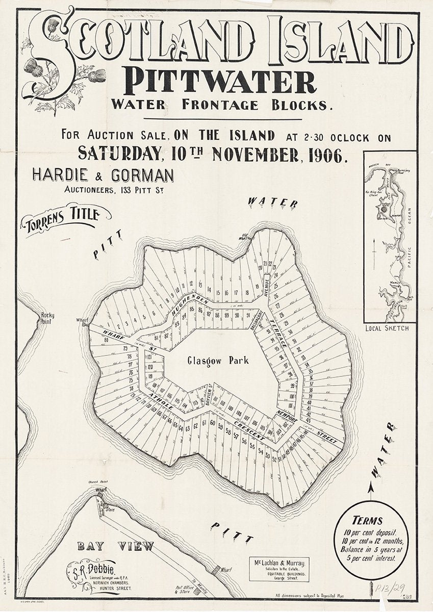 Hughenden Terrace, Athole Cres, Newport St, Florence Tce, Robertson Rd, Richard Rd, Thomson St, Scotland Island NSW 1906