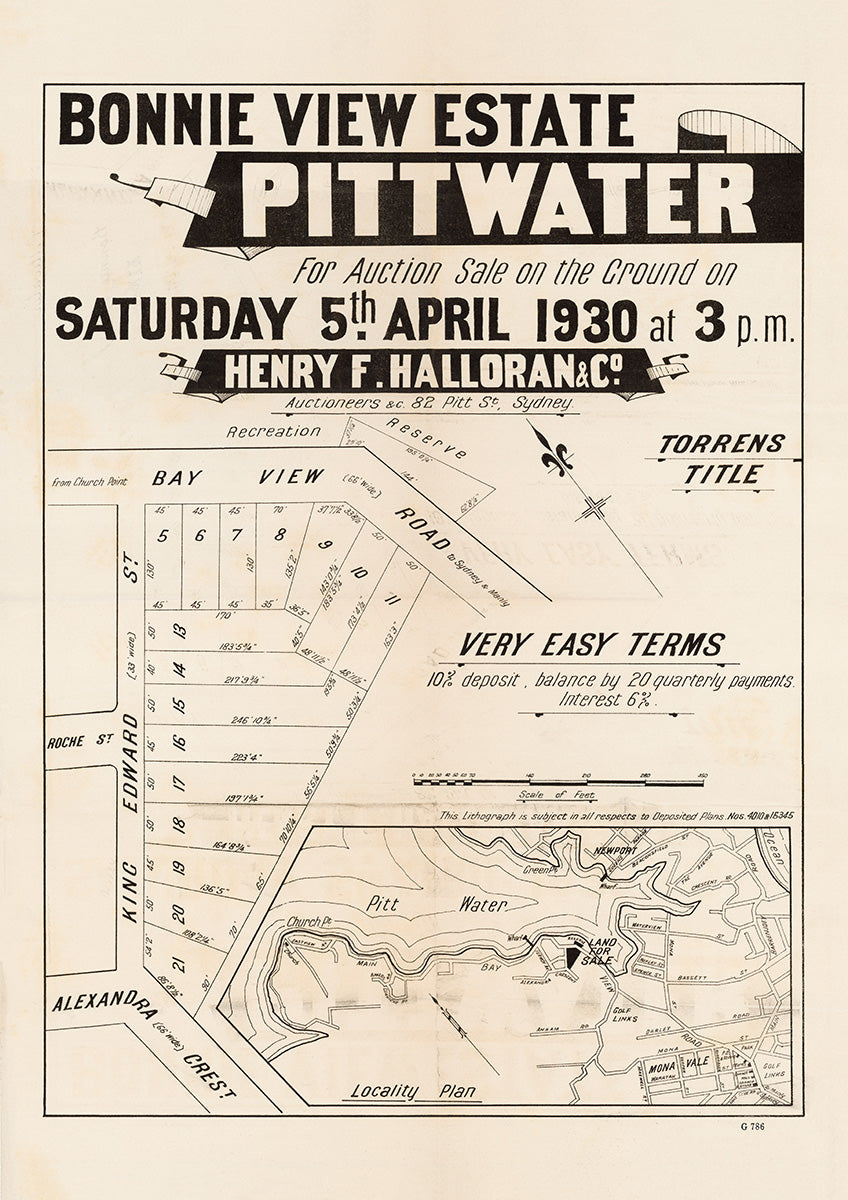 Bay View Rd, King Edward St, Alexandra Cres, Pittwater Rd, Roche St, Fermoy Ave, Bayview, Pittwater NSW 1930