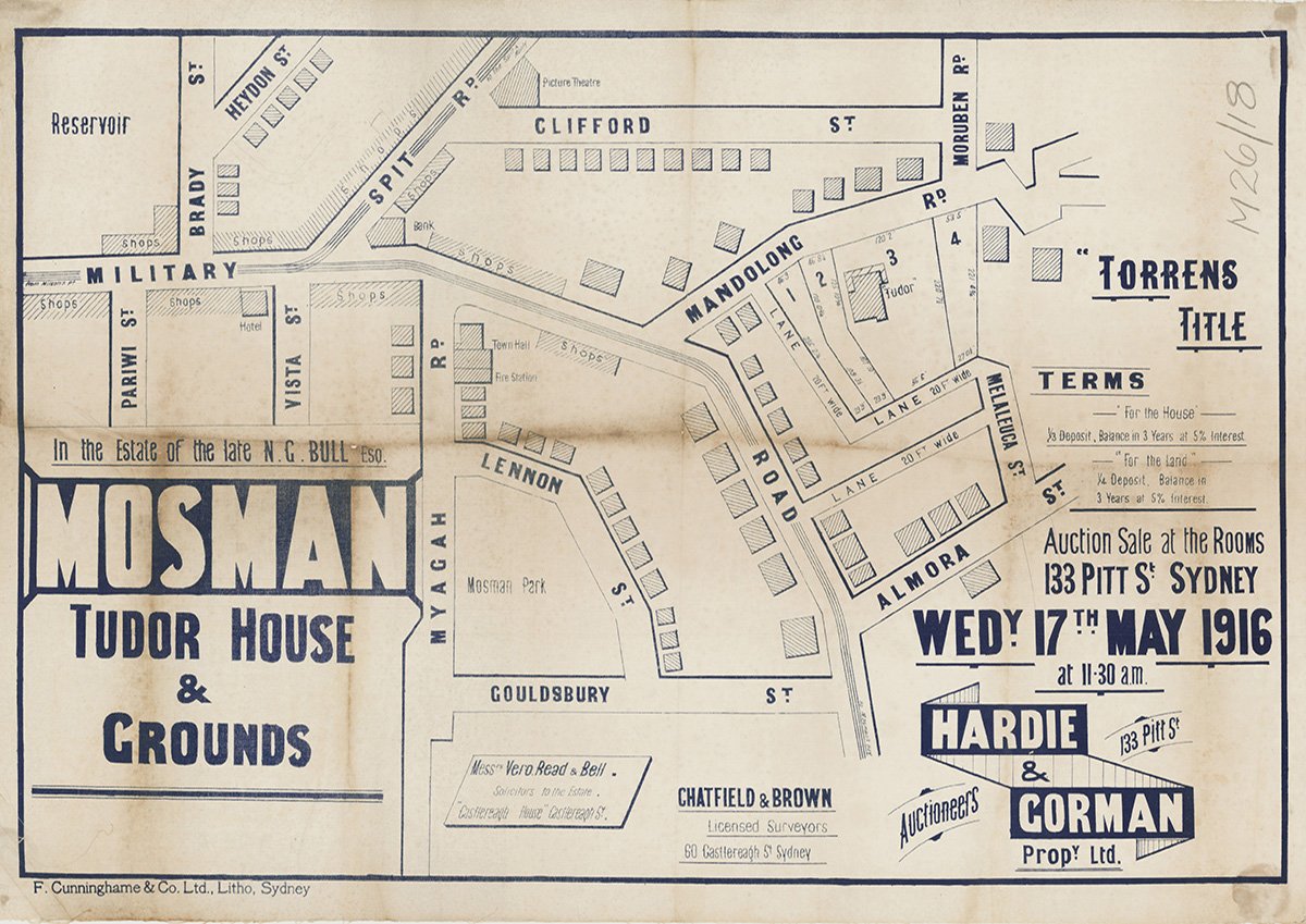 Pariwi St, Vista St, Brady St, Spit Rd, Military Rd, Myagah Rd, Lennon St, Gouldsbury St, Almora St, Melaleuca St, Mandolong Rd, Moruben Rd, Clifford St, Mosman NSW 1916