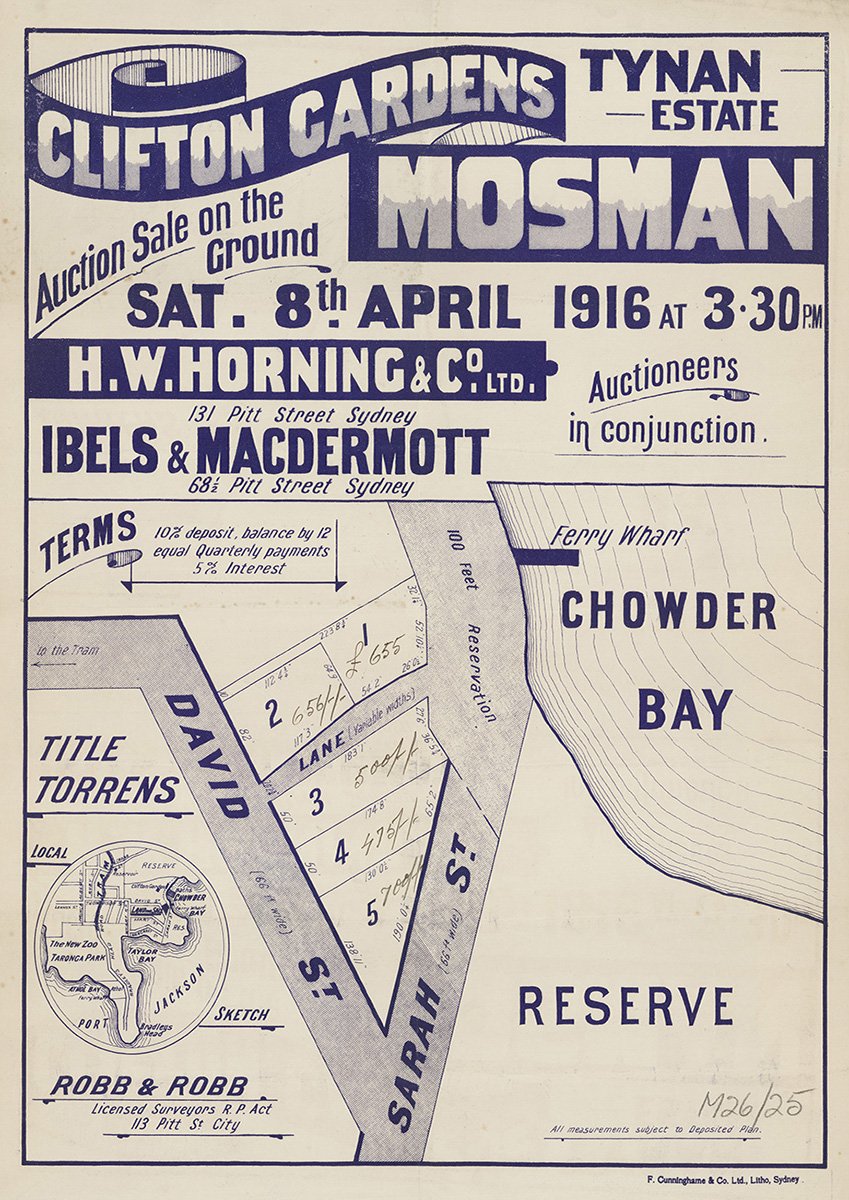 David St, Sarah St, Morella Rd, Mosman, Clifton Gardens NSW 1916