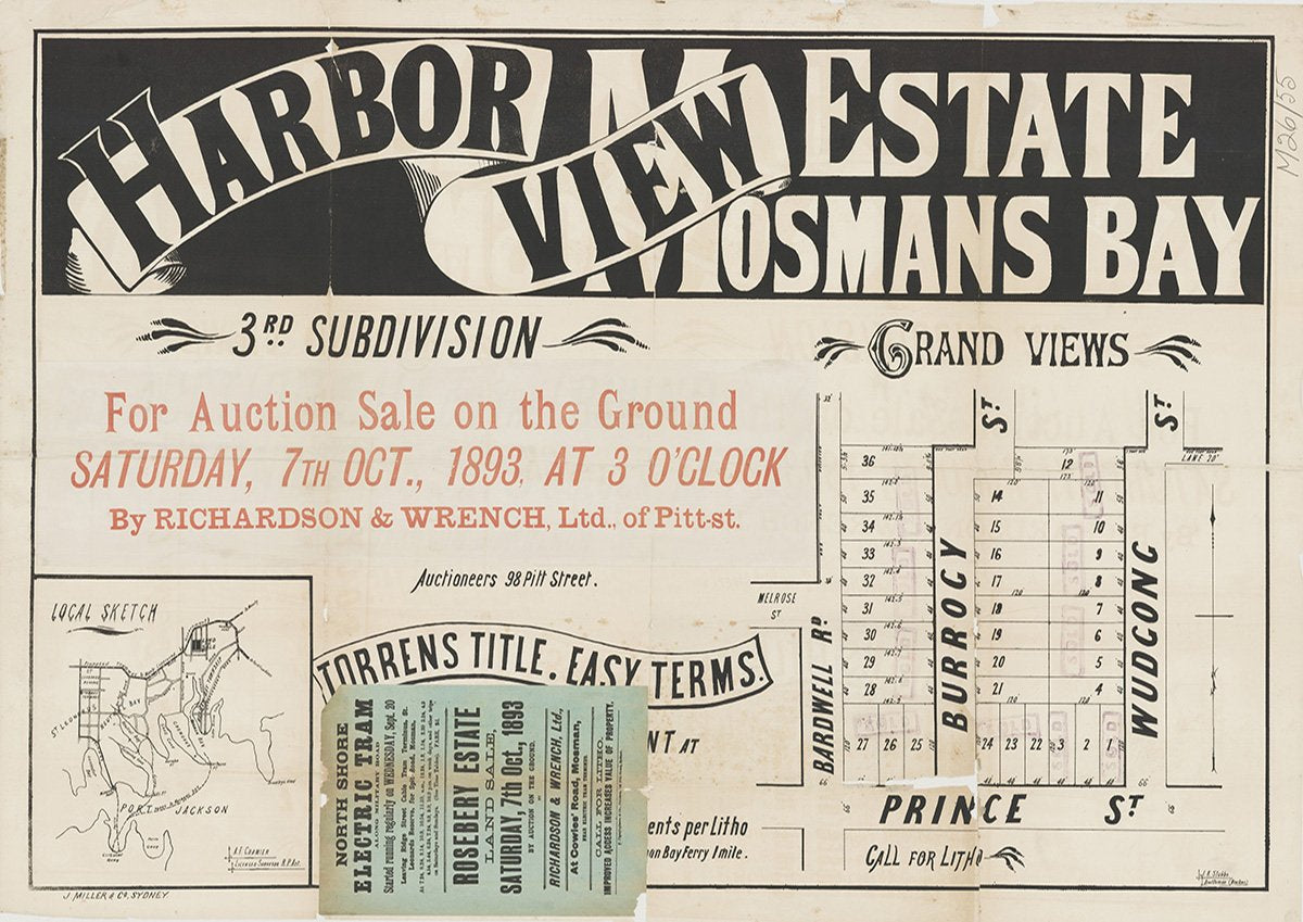 Bardwell St, Burrogy St, Wudgong St, Prince St, Cardinal St, Melrose St, Bardwell Rd, Mosman NSW 1893