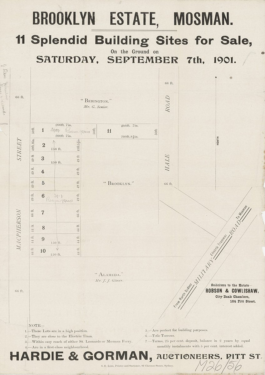 Macpherson St, Hale Rd, Military Rd, Mosman NSW 1901