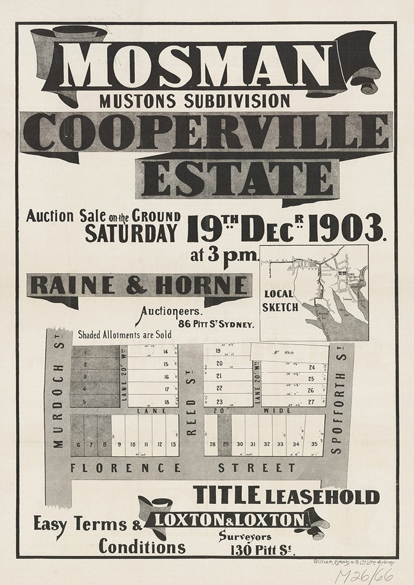 Murdoch St, Florence St, Spofforth St, Reed St, Mosman NSW 1903