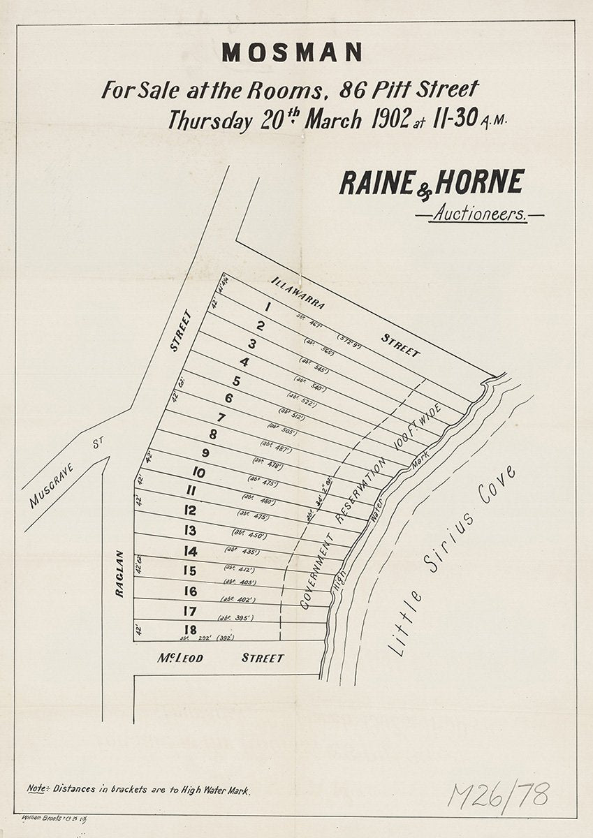 Musgrave St, Raglan St, McLeod St, Illawarra St, Mosman NSW 1902