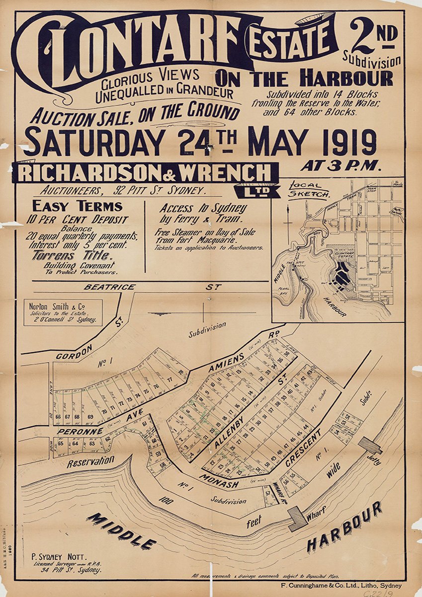 Beatrice St, Gordon St, Peronne Ave, Monash Crescent Allenby St, Amiens Rd, Clontarf NSW 1919