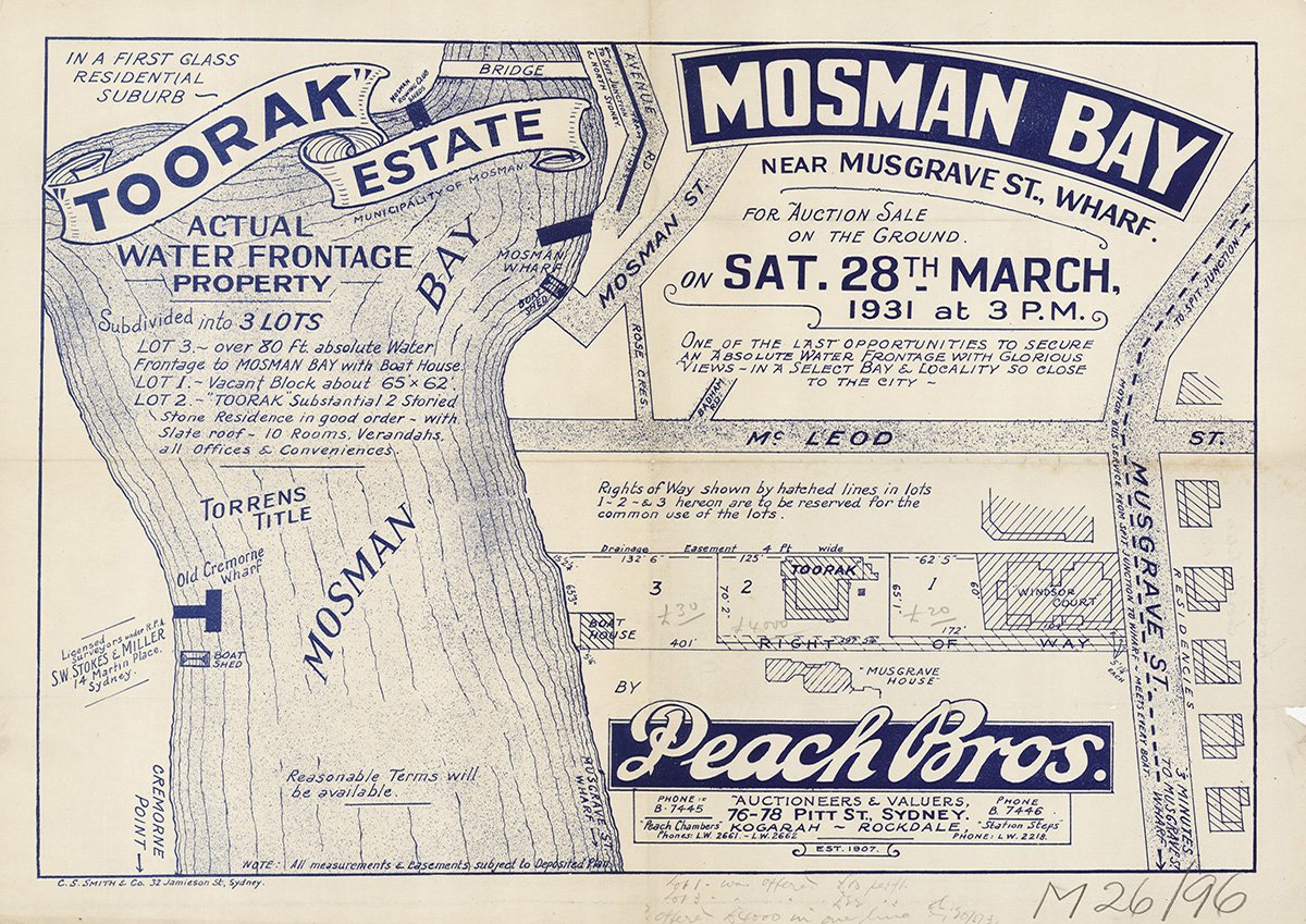 Avenue Rd, Mosman St, Rose Crescent, McLeod St, Raglan St, Musgrave St, Badham Ave, Mosman NSW 1931