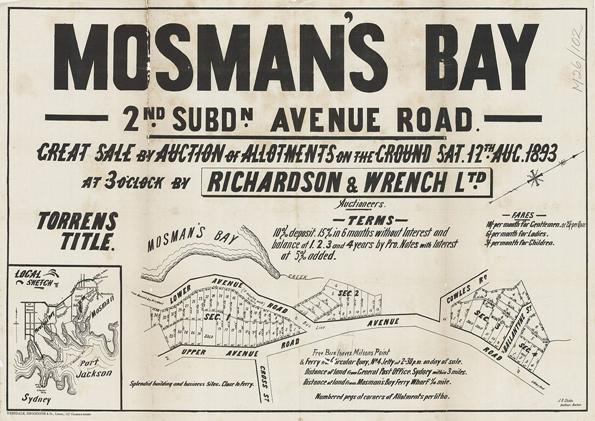 Lower Ave Rd, Upper Avenue Rd, Avenue Rd, Cowles Rd, Ballantyne St, Cross St, Mosman NSW 1893