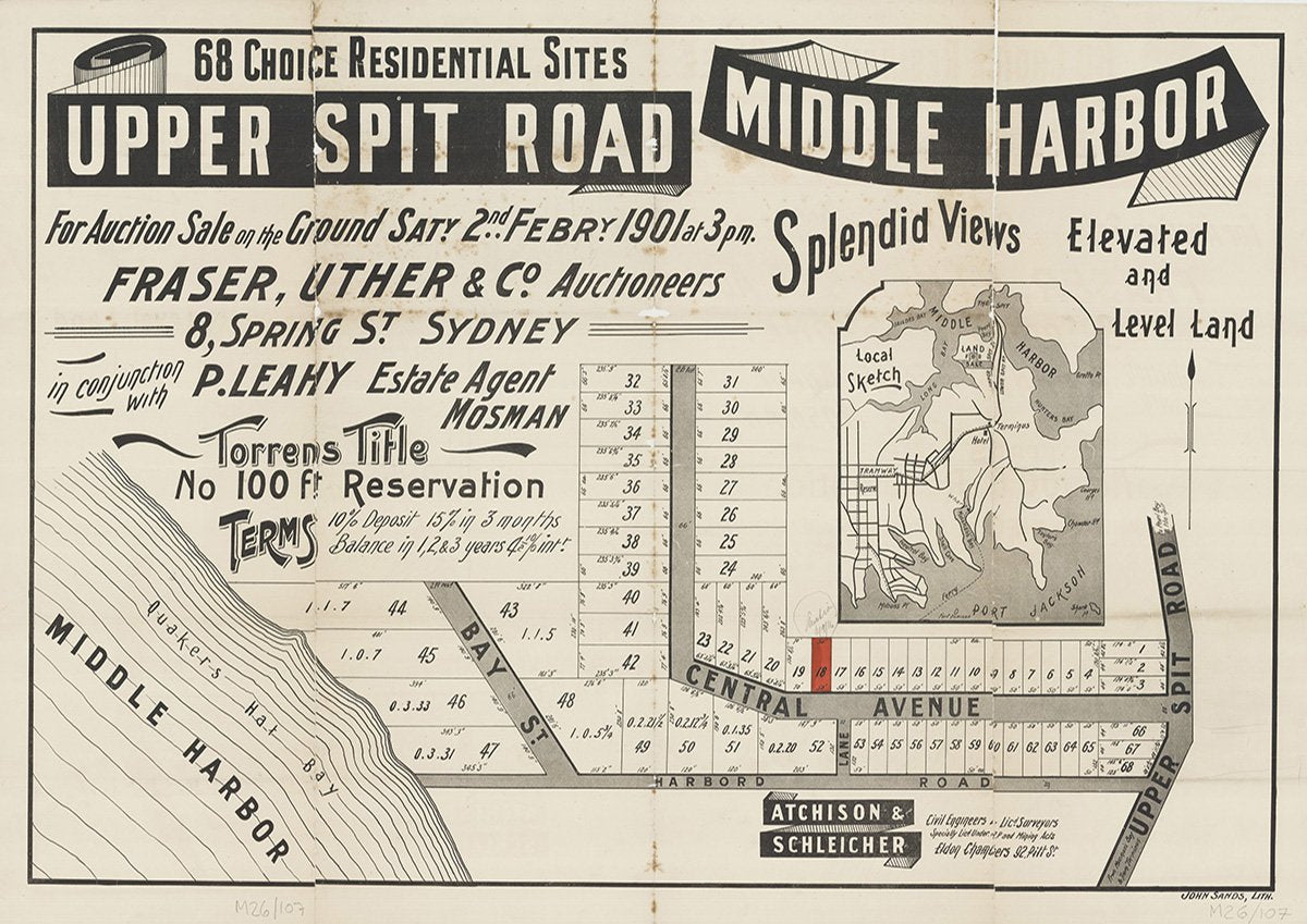 Bay St, Harbord Rd, Upper Spit Rd, Central Ave, Quakers Rd, Mosman NSW 1901