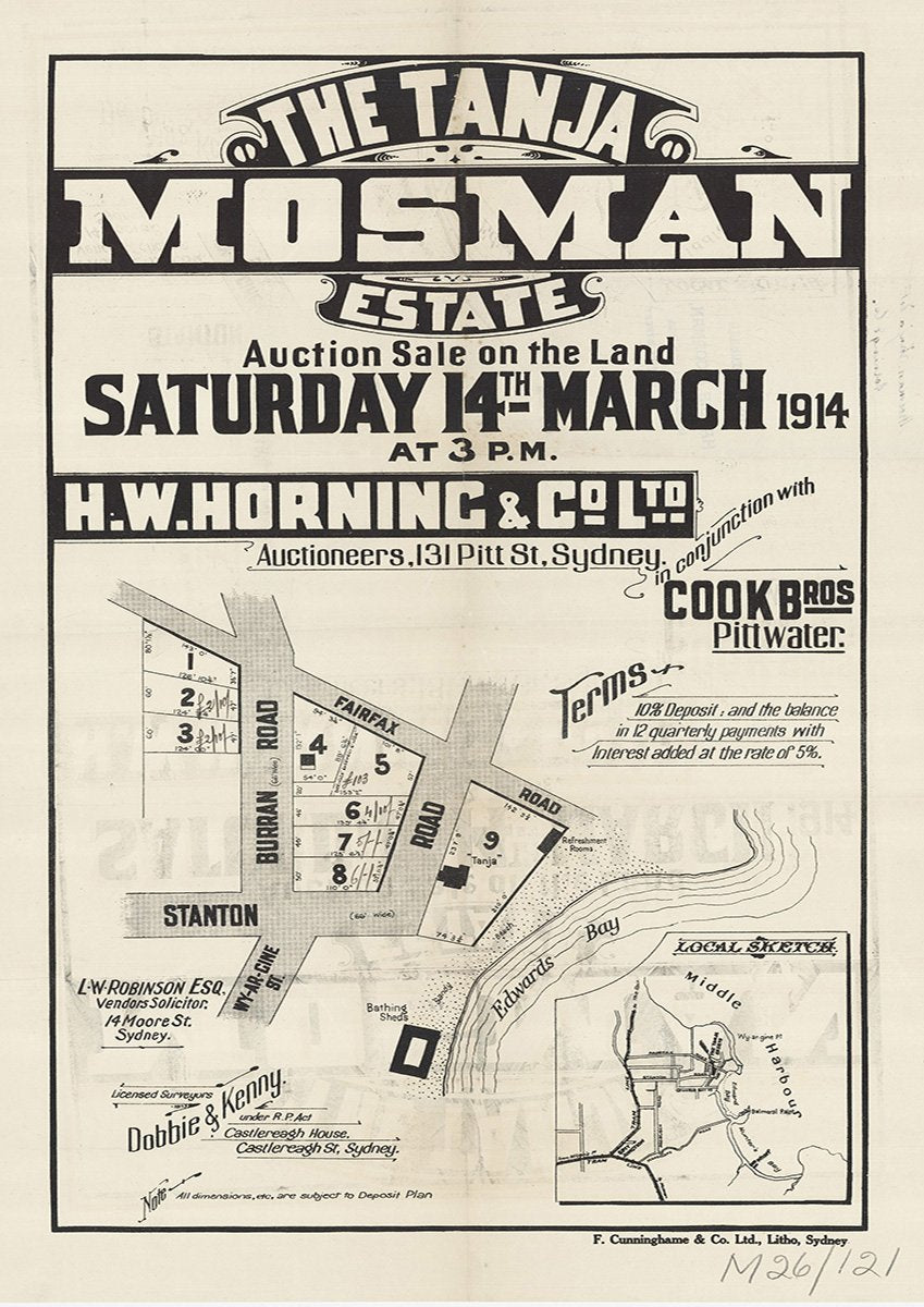 Burran Rd, Stanton Rd, Fairfax Rd, Wyargine St, Mosman, Balmoral NSW 1914