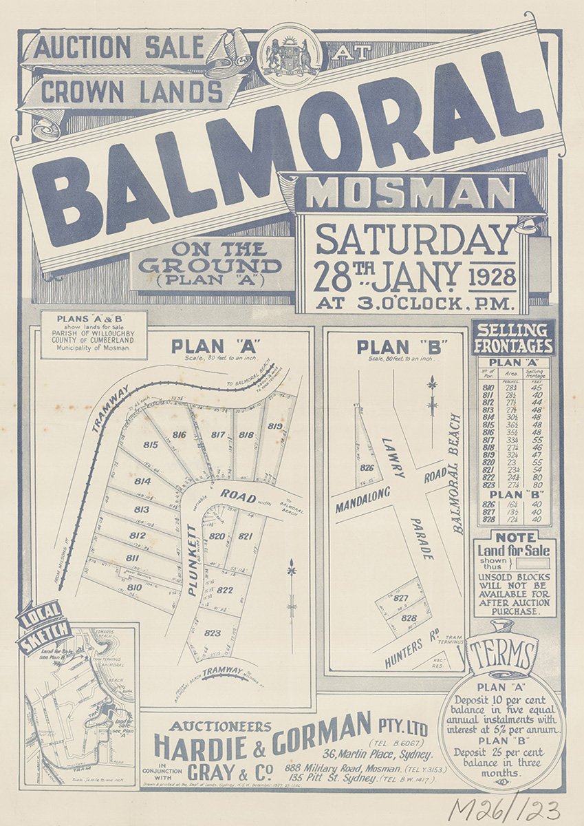 Plunkett Rd, Mandalong Rd, Lawry Pde, Hunters Rd, Mosman, Balmoral NSW 1928