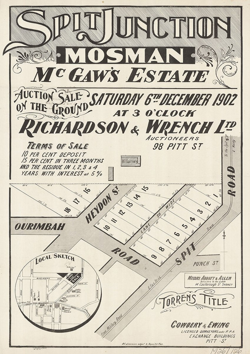 Ourimbah Rd, Heydon St, Spit Rd, Mosman, Spit Junction NSW 1902