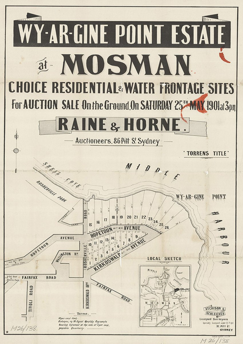 Tivoli Rd, Fairfax Rd, Kirkoswald Ave, Rosherville Rd, Hopetoun Ave, Wallington Rd, Mosman, Ballmoral NSW 1901