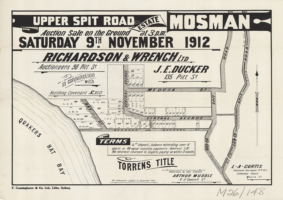 Bay St, Harbord Rd, Upper Spit Rd, Central Ave, Quakers Rd, Mosman NSW 1912