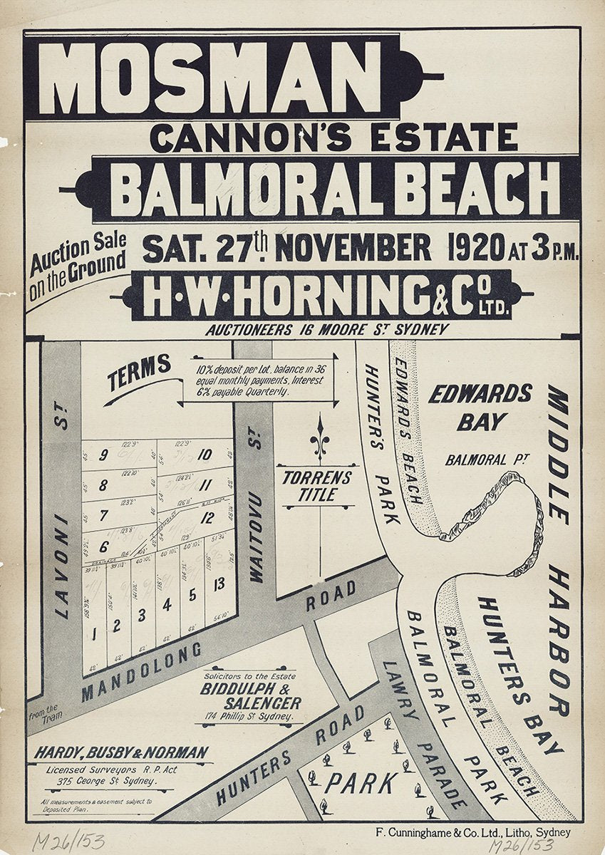 Lavoni St, Mandolong Rd, Waitovu St, Hunters Rd, Lawry Pde, The Espplanade, Mosman, Balmoral NSW 1920