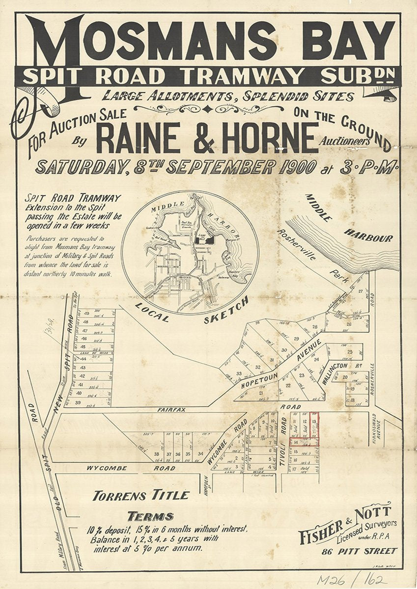 New Spit Rd, Old Spit Rd, Wycombe Rd, Tivoli Rd, Fairfax Rd, Hopetoun Ave, Willington Rd, Rosherville Rd, Kirkoswald Ave, Hampden St, Mosman, Balmoral NSW 1900