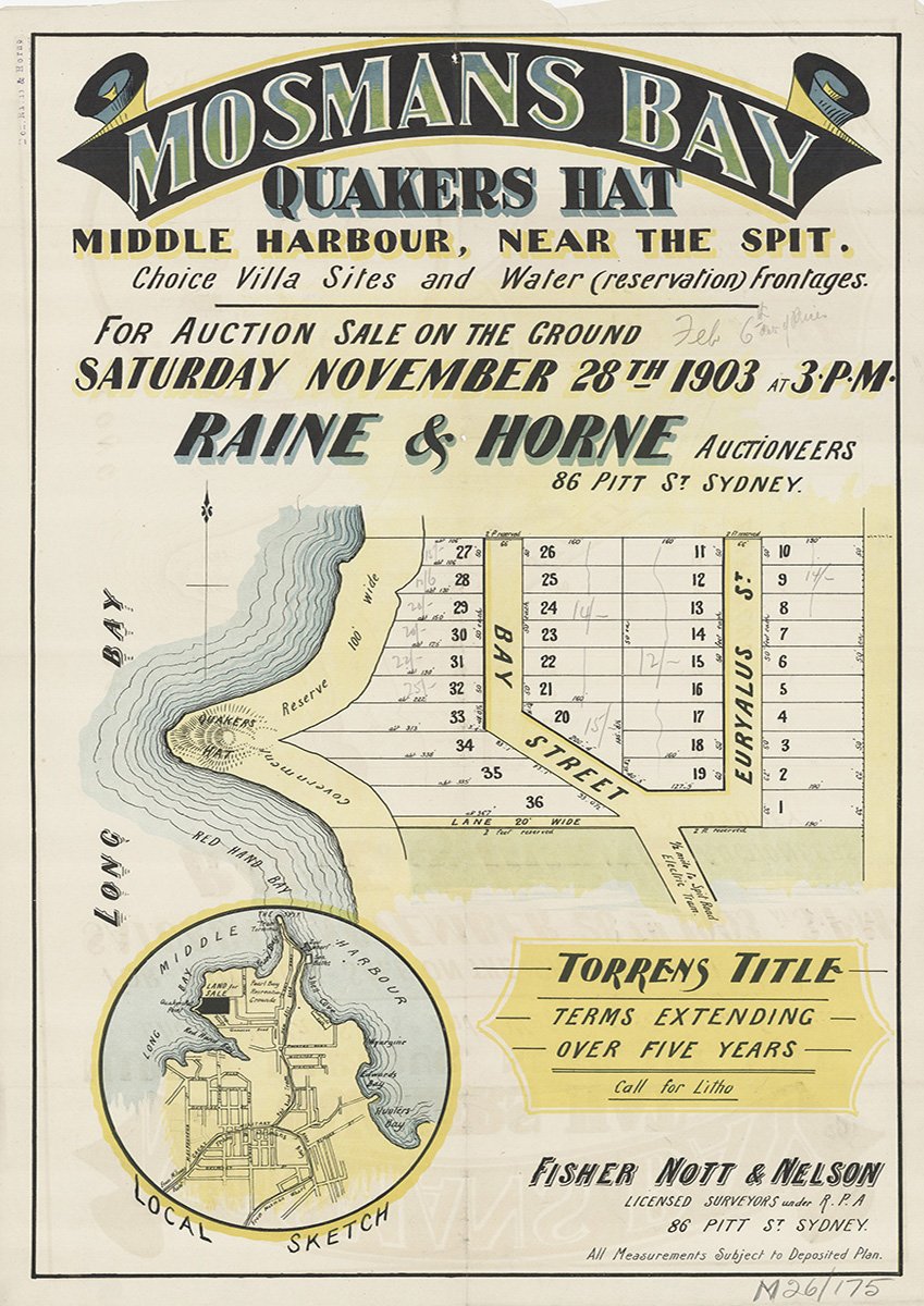 Bay St, Euryalus St, Mosman NSW 1903