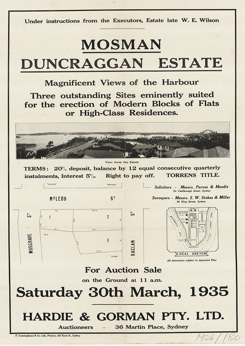 Musgrave St, Raglan St, McLeod St, Illawarra St, Mosman NSW 1935