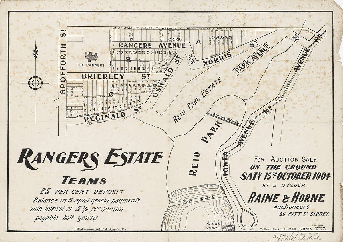 Spofforth St, Reginald St, Oswald St, Brierley St, Rangers Ave, Norris St, Park Ave, Avenue Rd, Lower Avenue Rd, Mosman NSW 1904