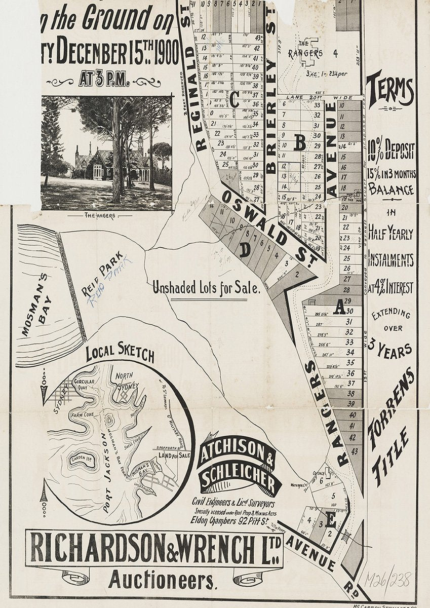 Rangers Ave, Reginald St, Brierly St, Oswald St, Avenue Rd, Mosman NSW 1900